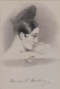 Önarckép, 1830-as évek eleje. alkotó: Maria Malibran Garcia