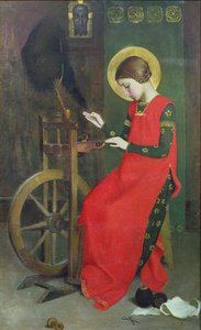 Magyarországi Szent Erzsébet gyapjúfonó szegényeknek, c. 1895