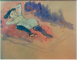 Helene kék harisnyával alkotó: Marianne von Werefkin