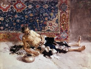 Az ópiumdohányos. Ópium dohányos. Mariano Fortuny y Marsal (1838-1874) festménye