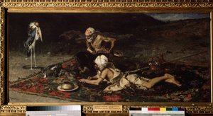 ""The Snake Charmers"" Hindu Snake Charmers Nyulat ajánlanak a kígyónak (Hindu Snake Charmers). Mariano Fortuny y Marsal (1838-1874) festménye