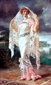 Henriette Fortuny portréja pompeji ruhában
