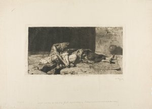 Arab nézi barátja holttestét alkotó: Mariano Fortuny y Marsal