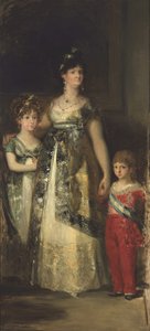 Spanyolország királynője és a hercegek. Goya másolata alkotó: Mariano Fortuny y Marsal