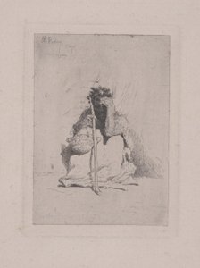 Untitled – Guggoló figura bottal (rézkarc) alkotó: Mariano José María Bernardo Fortuny y Carbó