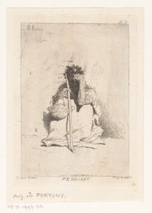 Ülő koldus bottal Mendiáns (cím a tárgyon) alkotó: Mariano José María Bernardo Fortuny y Carbó