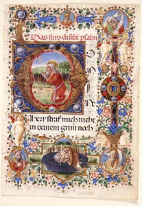 Ms. 11-2001: Egyetlen levél egy firenzei Órakönyvből, 15. század vége (vellum) alkotó: Mariano de Buono di Jacopo