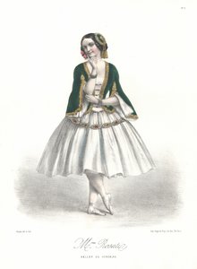 Carolina Rosati olasz balett-táncosnő Adolphe Adam Le Corsaire című balettjében a Párizsi Operában