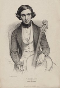 Hippolyte Prosper Seligmann gordonkaművész és zeneszerző portréja 1817-1882, 1840.