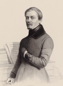 Hippolyte Monpou orgonista és zeneszerző portréja 1804-1841, 1841.