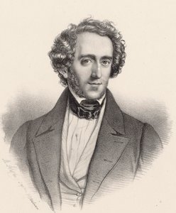 Felix Mendelssohn Bartholdy zongoraművész és zeneszerző portréja 1809-1847.