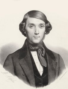 Jean-Henri Ravina zongoraművész és zeneszerző portréja 1818-1906, 1845 körül.