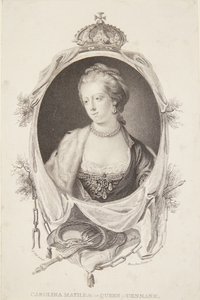 Caroline Mathilde portréja alkotó: Marie Anne Bourlier