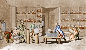 Antoine Laurent de Lavoisier (1743-1794), francia kémikusnak van tapasztalata az ember nyugalmi légzéséről. Mme Lavoisier rajzából.Párizs 18. század. Leemage kollekció alkotó: Marie Anne Pierrette Lavoisier