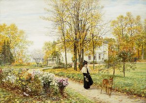 Sétány egy őszi napon, alkotó: Marie Francois Firmin Girard
