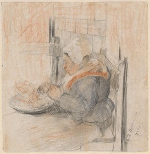 Farmer felesége az asztalnál alkotó: Marie de Roode Heijermans