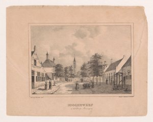 Kilátás a falura Amerongenben Hoogerwerf Amerongen faluban (cím a tárgyon) alkotó: Marinus Adrianus van Straten