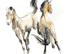 Horsing, 2013 (akvarell és pigment papíron)
