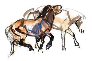 Jégkorszak (Przewalski), 2012, (vegyes média papíron)