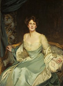 A honvéd arcképe. Mrs. York estélyi ruhában alkotó: Mark Richard Milbanke