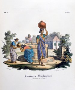 Brahmin nő vizet gyűjt, 1828 alkotó: Marlet et Cie