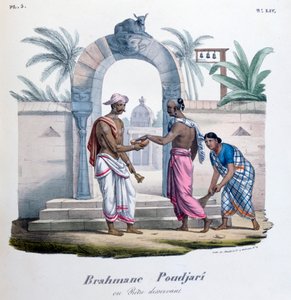 Templomon kívül, India, 1828 alkotó: Marlet et Cie