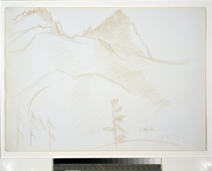Hegyi táj fenyőfákkal alkotó: Marsden Hartley