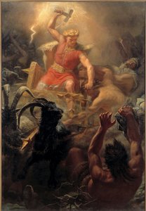 Le combat de Thor (Tor) avec les Geants - Thor harca az óriásokkal - Szárny, Marten Eskil (1825-1896) - 1872 - Olaj, vászon - 484x333 - Nationalmuseum Stockholm