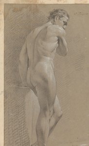 Álló férfi akt, hátulról nézve (1. díj, 1770) alkotó: Marten Houtman