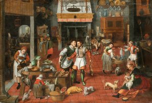 Konyhabelső, c. 1565. alkotó: Marten van Cleve the Elder