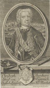 Burkhard Christoph von Munnich gróf portréja 1683-1767, 1730 körül.