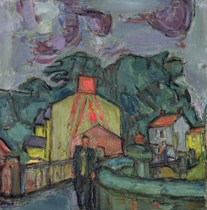 Welsh Village (olaj, vászon) alkotó: Martin Bloch