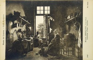 Konyha belseje, XX. század eleje (képeslap)