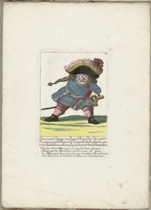 De Franse dwerg Don Luis Champ-merdant, kb. 1710 Don Luis Champ-merdant, a kis mesterek dandártábornok, Franciaország nagybreteurja, a gasconok élén a német veszekedők ellen, lecsapva zászlóaljaikat (cím a tárgyon) Az Il Callotto újjáéledt