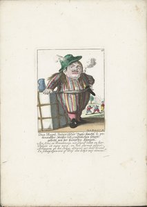 A dwerg Dan Hagel holland csónakosként, 1710 körül Dan Hagel, bataviai csónakos és a tompa pengével vívott közönséges vágócsata megkettőzött mestere (cím a tárgyon) Il Callotto resurcitato vagy újonnan berendezett Dwarf Cabi