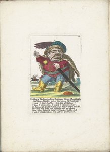 De dwerg Holloka Chimichko Buttiam Uranium as huzaar, 1710 körül Holloka Tschimitschko Buttiam Uran, Ragoßischer Hussarn ezredes a Neuheussl helyőrségben (cím az objektumon) Il Callotto resurcitato vagy újonnan berendezett kis szekrény (sorozat címe) alkotó: Martin Engelbrecht (attributed to)