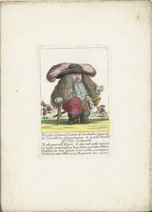 A törpe Nicolas Charon, mint a lovasság tábornoka, kb. 1710 Nicolas Charon, Viconte de Corbeillac, a lovasság tábornoka, kormányzó és nagy szándékú. de l
