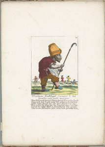 A vidám törpe Mathias Flecksippl, kb. 1710 Mathias Flecksippl, faisant le bel humeur aux jours maigres (cím a tárgyon) Il Callotto resurcitato vagy Újonnan kinevezett Zwerchen kabinet (sorozat címe) alkotó: Martin Engelbrecht (attributed to)