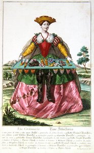 Egy cipész, 1735 körül (színes metszet) alkotó: Martin Engelbrecht