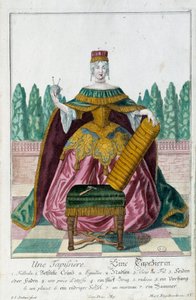 Egy kárpit. Martin Engelbrecht (1684-1756) metszete a „” Manuuries habilles új összeállítása”-ban, 18. század, Németország. Párizs, dekoratív művészet alkotó: Martin Engelbrecht
