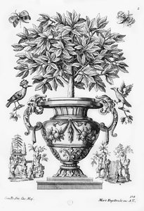 Citrusfák, 1735 körül alkotó: Martin Engelbrecht