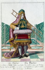 Méret: Kárpit. Martin Engelbrecht (1684-1756) metszete a „” Manuuries habilles új összeállítása”-ban, 18. század, Németország. Párizs, dekoratív művészet alkotó: Martin Engelbrecht