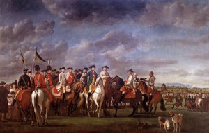 II. József osztrák császár (1741-1790) a minkendorfi táborban Baden mellett 1788-ban Martin Quadal (1736-1808) festménye 1788 Bécs. Művészettörténeti Múzeum