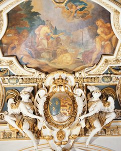 Noé és családja belép a bárkába a kápolnában, Chateau de Fontainebleau-ban, Franciaországban alkotó: Martin Fréminet