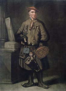 Carolus Linnaeus (1707-78) lappföldi ruhájában, Henry Kingsbury (fl.1775-98) metszetében, 1805-ben jelent meg alkotó: Martin Hoffman