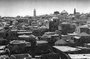 Jeruzsálem és a Szent Sír-templom kupolája, 1937 alkotó: Martin Hurlimann