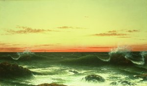 Tengeri tájkép: Naplemente, 1861 alkotó: Martin Johnson Heade