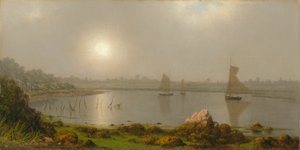 York-i kikötő, Maine partja, 1877. alkotó: Martin Johnson Heade