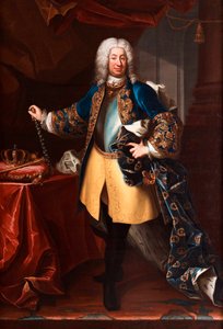 I. Frigyes (I. Frigyes) (1676-1751) svéd király és finn herceg portréja (I. Frigyes svéd király (1676-1751) portréja) Martin Meytens dit le jeune (1695-1770) festménye, kb 1730 - Olaj, vászon, 234x158 - Magángyűjtemény
