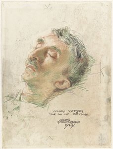 Willem Witsen a halálos ágyán Willem Witsen sur son lit de mort (cím a tárgyon)